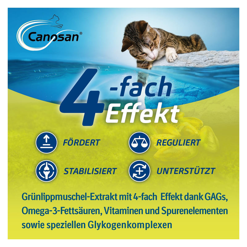 Boehringer Ingelheim Canosan chewable tablets for cats | Double pack | 2 x 30 chewable tablets of 600 mg | Supplementary food for cats with joint problems | Contains Gonex - BeesActive Australia