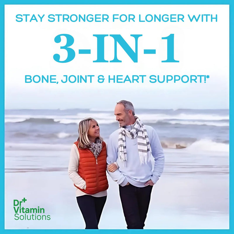Bone Health Max - Advanced Calcium & Magnesium Supplement with Vitamin D3, Bromelain & Ipriflavone - 60 Tablets for Stronger Bones & Joint Support 1 Bottle, 60 Capsules
