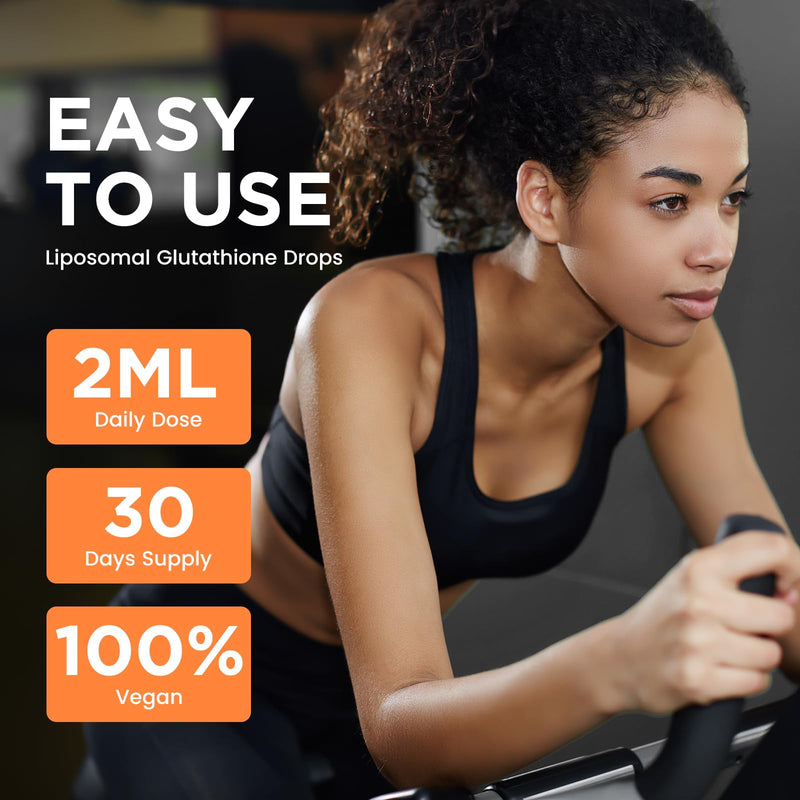 2 Pack Liposomal Glutathione Supplement - 2000mg Glutathione Liquid Drops with Vitamin C, Curcumin & Trans-Resveratrol - Powerful Antioxidant for Immune, Skin Health Natural Flavor 2 Fl Oz (Pack of 2)