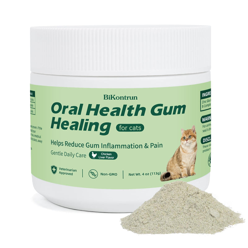 Oral Health for Cats, Cat Gingivitis Treatment, Reduce Gum Inflammation, Redness & Pain, Combats Gum Disease, Natural Plant-Based Active Formula, Cat Oral Care, Gums Health Treatment, 4 oz (113g)