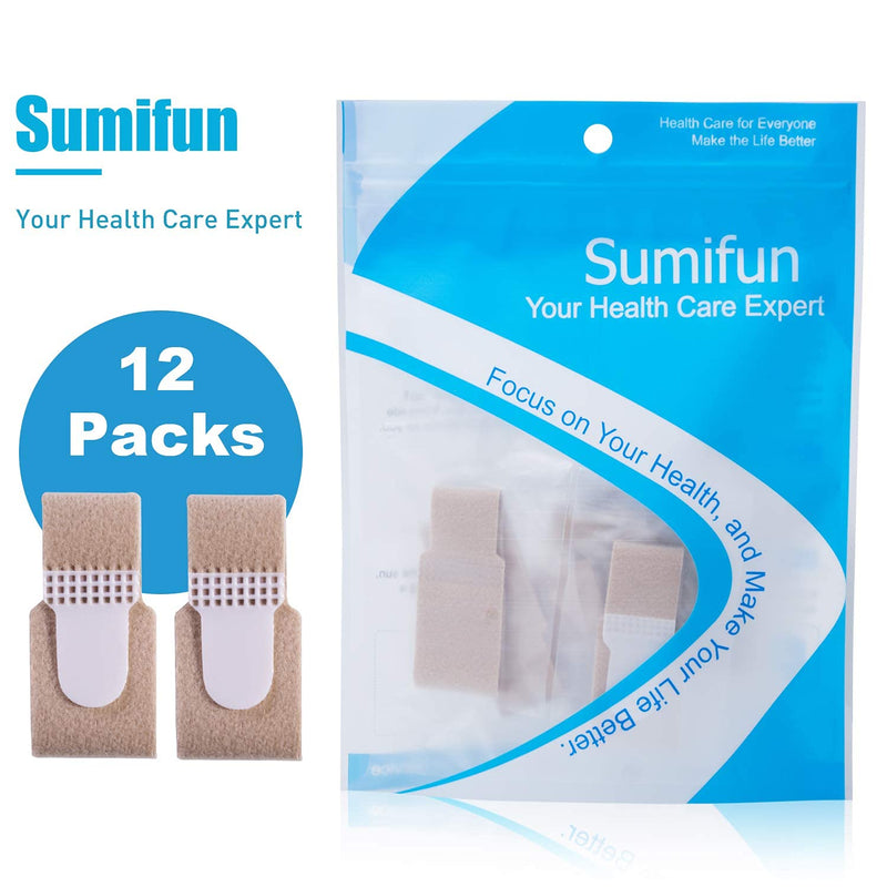 Finger Buddy Wraps, 12 PCS Finger Loops Tapes for Broken, Jammed, Swollen Finger or Dislocated Joint, Splints Brace for Pinky Ring Middle Index Trigger Finger, Toe Strap Bandage Beige 12 Count (Pack of 1) - BeesActive Australia