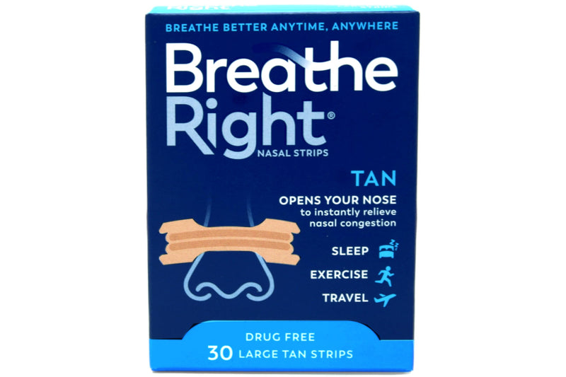 Breathe Right Nasal Strips, Large, Tan, 120-Count Pack (4 Packs of 30) - BeesActive Australia