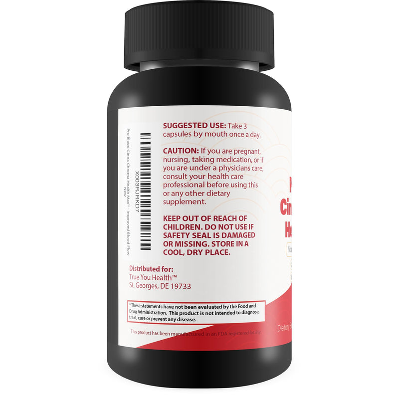 Pro Blood Cinna Chroma Health Max - Natural Blood Health Support with Cinnamon, Turmeric, Berberine, Vitamin D, Vitamin C, Zinc & More - Promote Balanced Blood Health & Improved Blood Flow