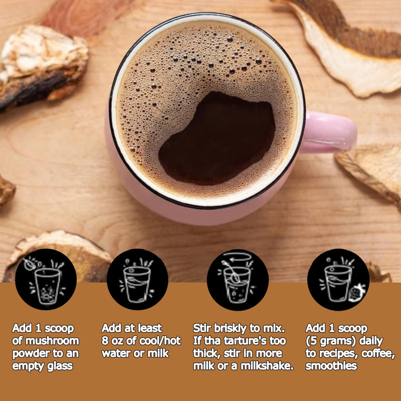 Mushroom Coffee, 10 Mushroom Extract Powder Blend Lion's Mane, Reishi, Chaga, Cordyceps, Turkey Tail, Brain Supplements with Instant Coffee for Energy, Focus, Memory and Immunity 150g mushroom coffee 5.3 Ounce (Pack of 1)