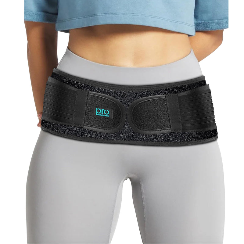 Sacroiliac Hip SI Belt for Women and Men That Alleviates Sciatic, Pelvic, Lower Back, Leg and Sacral Nerve Pain Caused by Si Joint Dysfunction| USA Patented - Hip Brace Support (Regular/Black) Black Regular (Hip Size 30" - 45”)