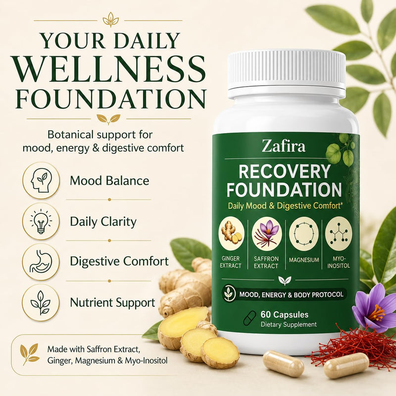Zafira 𝑅𝑒𝑐𝑜v𝑒𝑟y Foundation 𝐶𝑎p𝑠𝑢l𝑒𝑠,𝑧𝑎𝑓𝑖𝑟𝑎 𝑜𝑟𝑔𝑎𝑛𝑖𝑐𝑠,All-Natural Ingredients, Natural 𝐻e𝑟b𝑎l Formula w𝑖tℎ 𝑆a𝑓f𝑟o𝑛 𝐸x𝑡r𝑎c𝑡