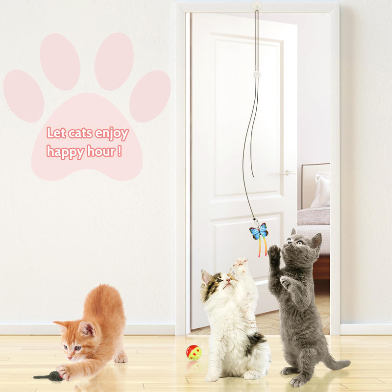 Cat Toys Replacement Cat Toy Wand Refills, 12 Pcs Cat Feathers Refill, Cat Toy Mouse Cat Wand Refill Attachments for Indoor Cats - BeesActive Australia