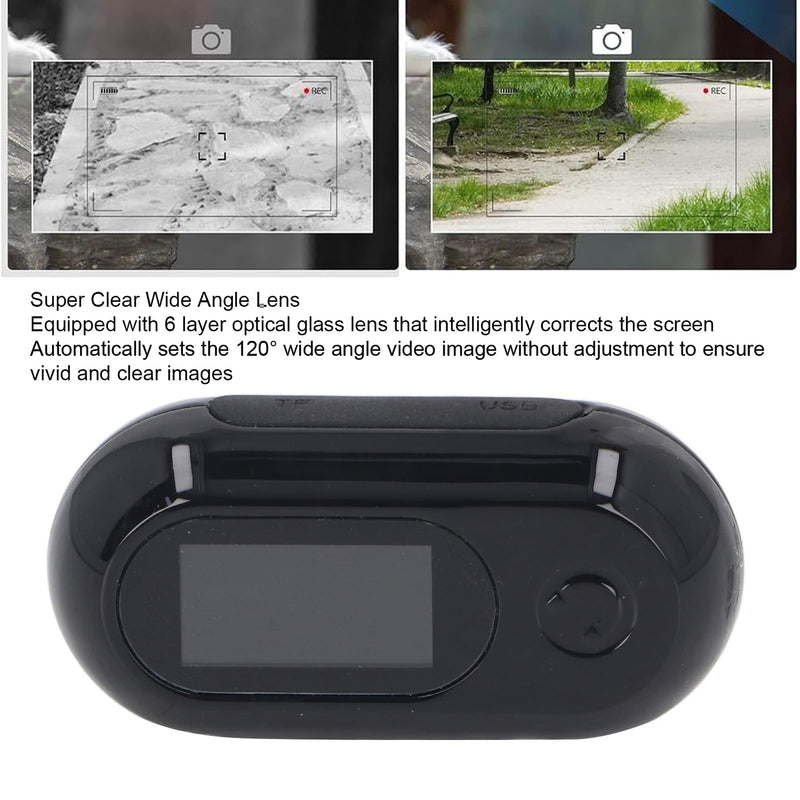 VGEBY Pet Collar Camera, Full HD 120 Degree Wide Angle Dog Cat Sports Camera Action Camera with Video Recording for Indoor and Outdoor Use (Black) - BeesActive Australia
