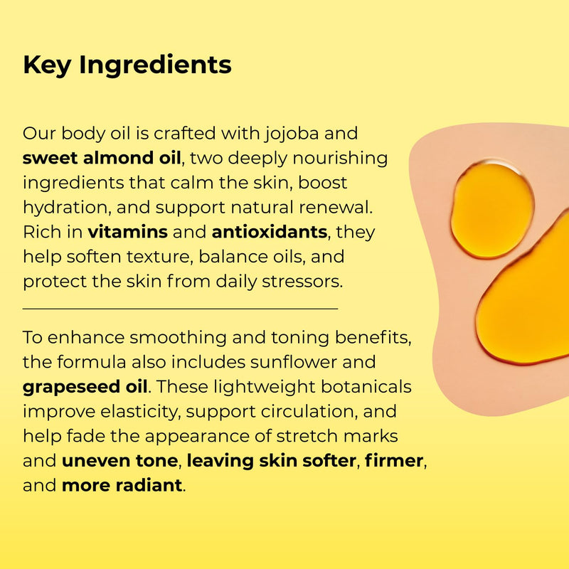 Life’s Butter Body Oil - Hydrating Stretch Mark & Scar Care For All Skin Types - Made in USA, Cruelty-Free, Hypoallergenic -100% Natural & Organic - Jojoba, Sweet Almond & Grapeseed Oils - Smooth Skin