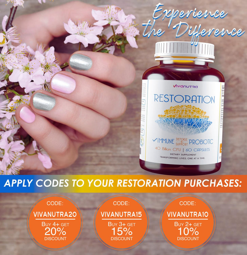Restoration Toenail Fungus Treatment Probiotic Pills - Nail Fungus Treatment For Toenail, fungus Fungi Foot Repair Extra strength, Intensive Toe Nail renewal feet Fungus Supplement - Month Supply 60ct - BeesActive Australia