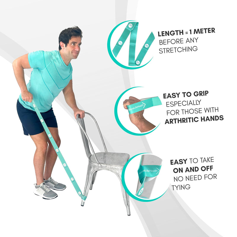 Resistance Bands for Seniors - Exercise Band to Improve Mobility and Strength - Standing & Chair Exercises for Seniors Including Videos and Printable Exercise Instructions Green - Light Strength