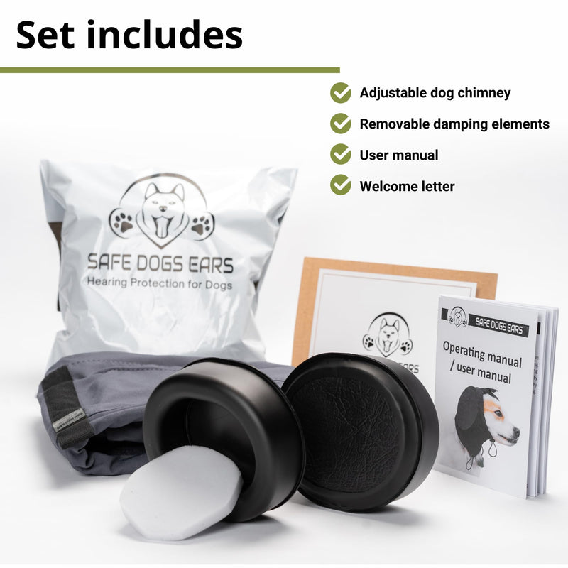 Dog Noise Cancelling Ear Muffs - Hearing Protection Headphones for Fireworks, Thunder & Loud Noises - Comfort Fit All Breeds - Washable Sound Absorbing Inserts (Blue, Medium) blue M