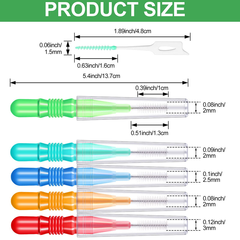 Patelai 350 Pieces Interdental Brush Tooth Floss Tooth Cleaning Tool Toothpick Dental Flossing Head Oral Flosser Refill Dental Flosser Toothpick Cleaners Mixed Color