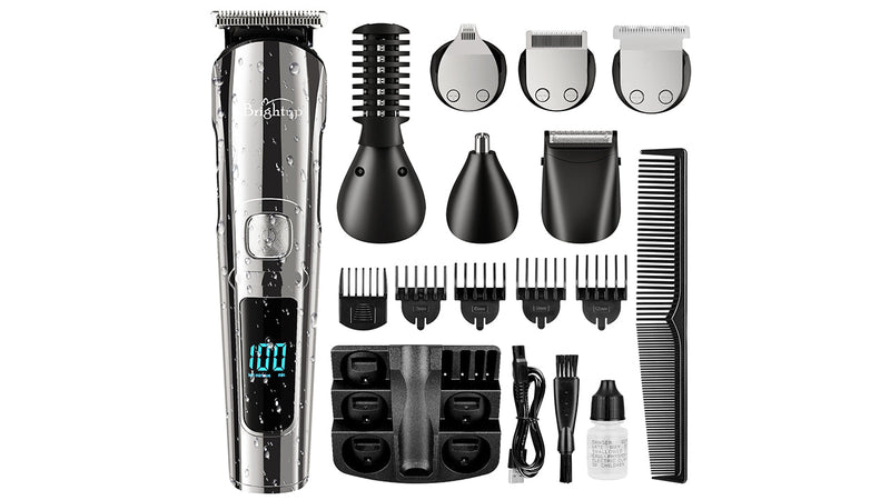 Brightup Beard Trimmer for Men - Electric Razor & Shaver Black