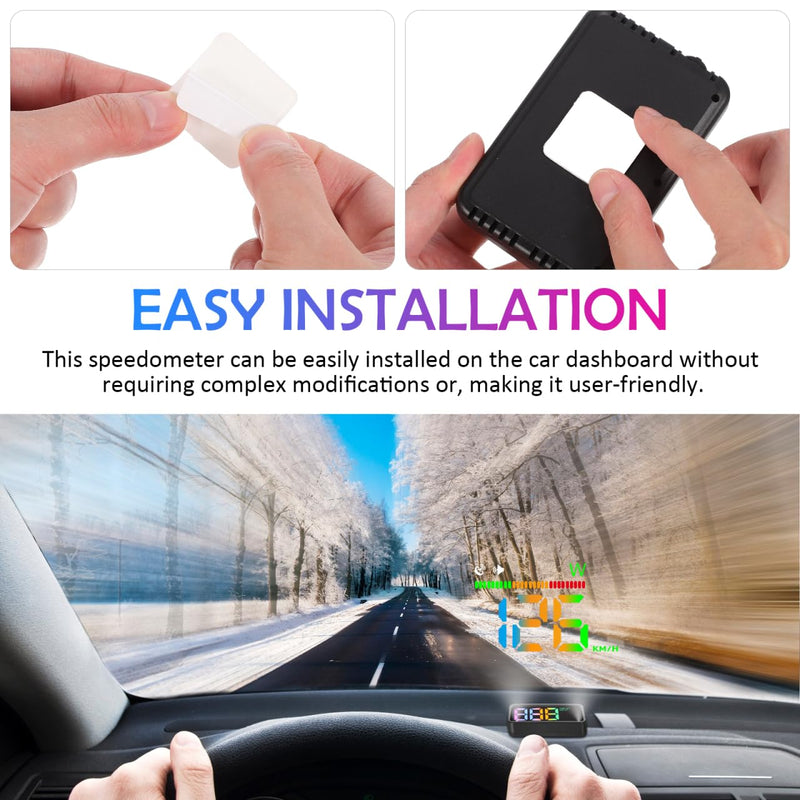TEHAUX Car Display Digital Speedometer Readings Car Compass for Vehicle Models Easy Installation Strong Build Accurate Speed Monitoring - BeesActive Australia