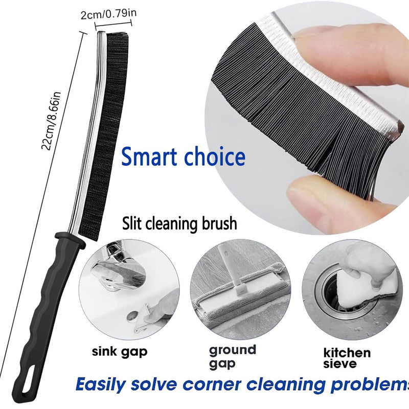 Crevice Cleaning Brush, New Multifunctional Gap Cleaning Brush Tool, Bathroom Gap Brush, Grout Cleaner Brush Hard Bristle Crevice Cleaning Brush,6Pcs - BeesActive Australia