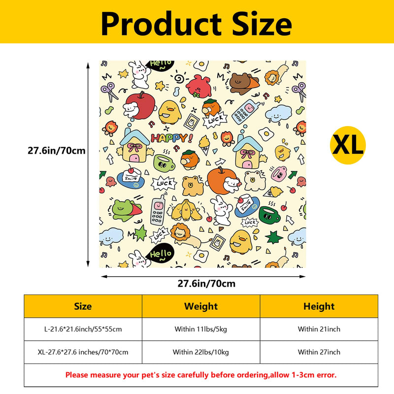 Cat Grooming Wrap,Cat Grooming Wrap for Cutting Nails Self-Adherent Cat Wrapping Blanket for Grooming Cat Grooming Supplies Cat Calming Holding Escaping Scratching Biting(Within 22lbs) XL-70*70CM - BeesActive Australia