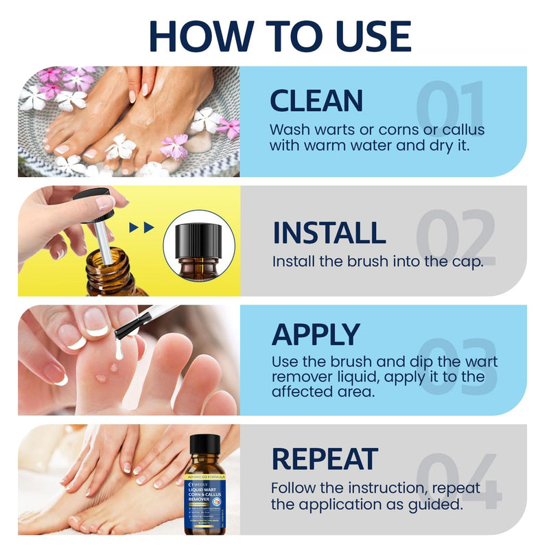 Fast-Acting Wart remover Freeze Off : Salicylic Acid Wart Remover for Men Women - Wart Removal for Plantar Wart, Genital Wart, H Warts, Common Wart, Flat Wart, Corn, Callus 30 ML 1 Ounce - BeesActive Australia