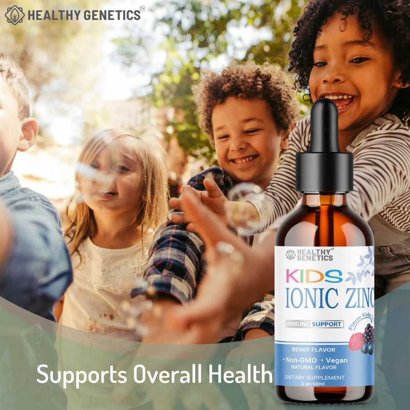 Ionic Liquid Zinc Drops for Kids & Toddlers | 30 Day Supply | Zinc Sulfate | Immunity, Mood, Brain Thyroid | 2 Oz