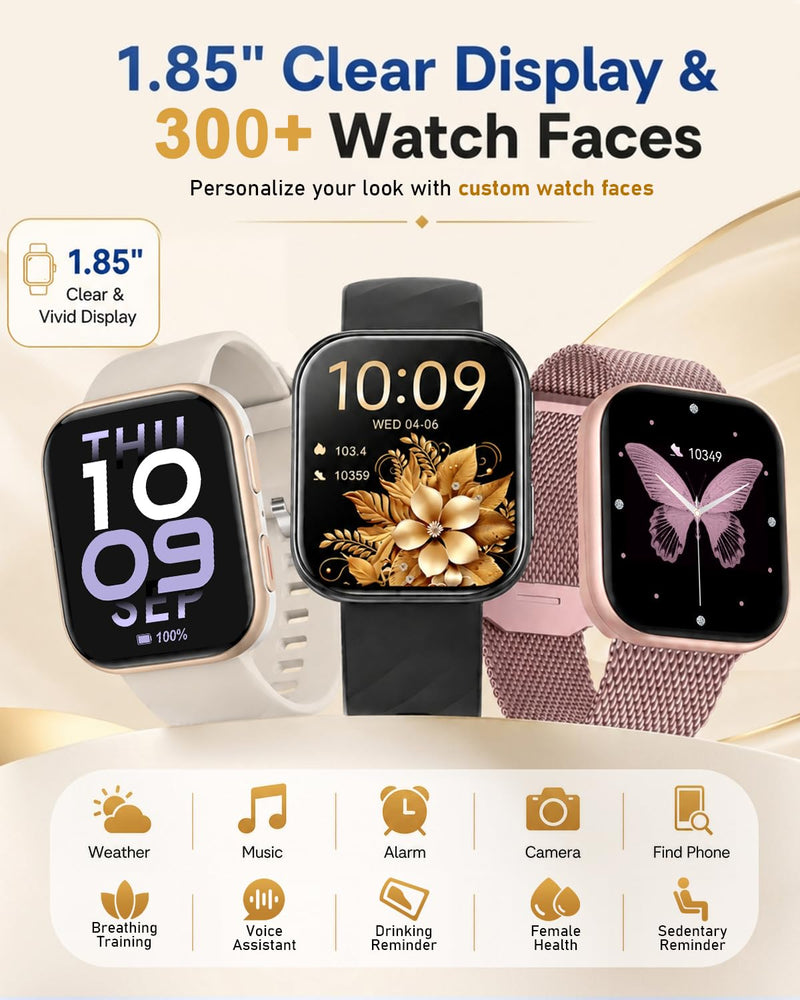 MorePro Health Fitness Tracker Smart Watch with 24/7 Heart Rate Monitor Urban Bronze