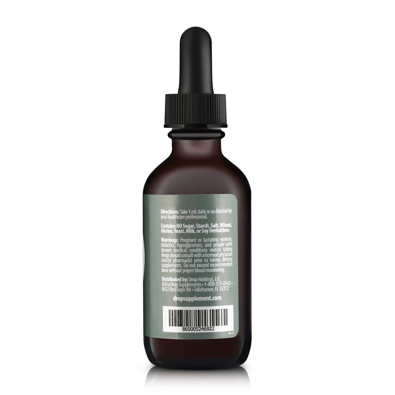 Drop Vitamin D3 + K2 Liquid Drops, 1000 IU Vegan D3 from Lichen, 45 mcg K2 (MK-4 and MK-7), with Organic MCT Coconut Oil, Bone and Immune Support, Non-GMO and Vegan, 59 Servings, 2 fl oz