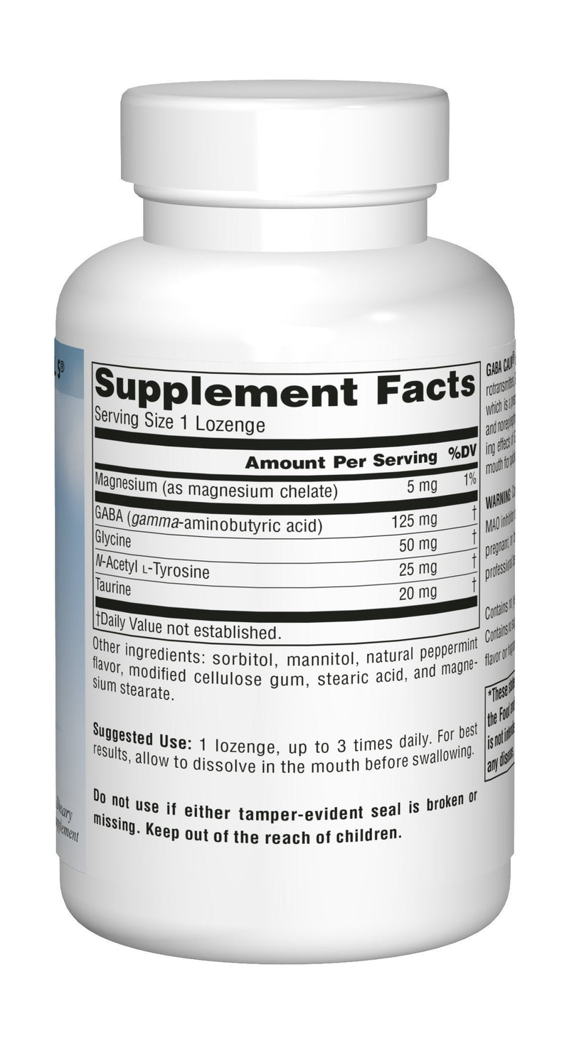 Source Naturals Serene Science GABA Calm - 120 Lozenges | Supports A Calming Mood | Quick Dissolving Peppermint Flavor* 1 120 Count (Pack of 1)