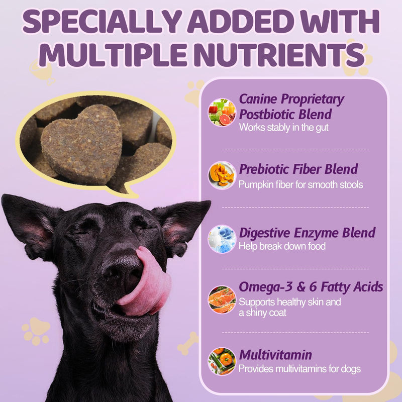 Probiotics for Dogs with Feeding Tweezers, 10 Billion CFUs Chews for Gut & Digestive Health, Itchy Skin & Ears, Diarrhea Relief & Immune Support with 8 Probiotic, Prebiotics, Chicken, 120 Ct/300g