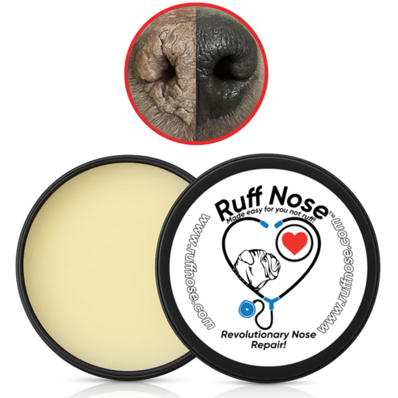 Dog Nose & Paw Balm (4 oz) - RuffNose Natural Moisturizer with Shea, Coconut & Cocoa Butter - Helps Condition Dry, Rough Paws and Noses - Suitable for Daily Use, All Breeds - Made in the USA 4 oz.