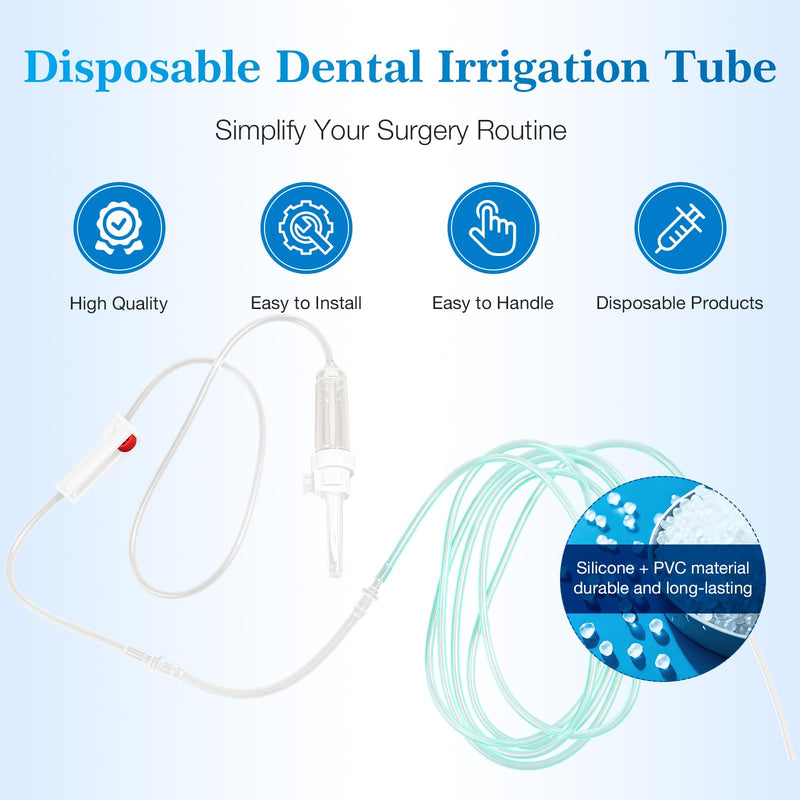 Dental Disposable Irrigation Tubes for W&H Implant Motor Systems, Irrigation Cooling Tubes - Sterile Packaged Tubing Pack of 10 W&H（10PCS)