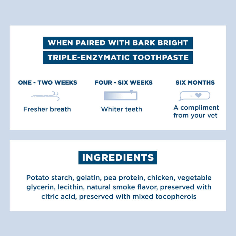 BARK Bright Dental Sticks for Medium Dogs Chews, 15.87 oz., Count of 30 30 Count (Pack of 1) - PawsPlanet Australia