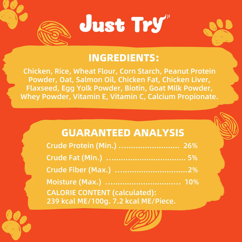 Just Try 15 OZ Salmon Oil Dog Treats Skin and Coat Health for Dogs Omega 3 Fatty Acids Puppy Training Treats Healthy Dog Treats