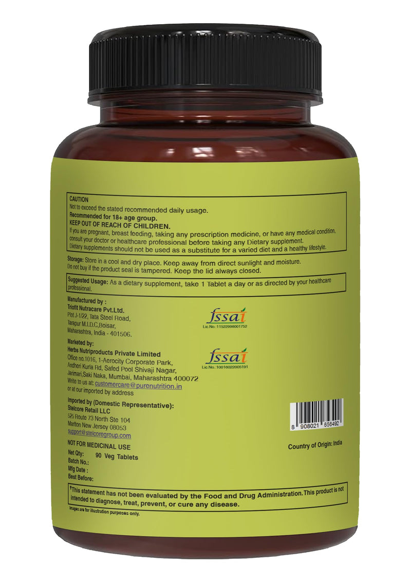 Pure Nutrition Whole Food Multivitamin for Women | 90 Tabs | One-A-Day | 100% RDA | 24 Natural Vitamins and Minerals | All Natural Plant Based Women's Multivitamin | 3 Months Supply 90 Count (Pack of 1)