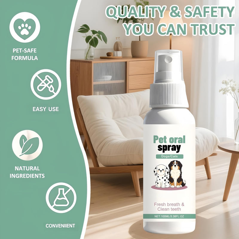 Do/g Teeth Cleaning Spr/ay,Oral Cleaning Spray for Dog and Cat,Fresh Breath Spray for Pet,No Brush Care,Easy Daily Use Dog Breath Freshener,Quick and Effective Clean Teeth,Long-Lasting Dog Fresh white
