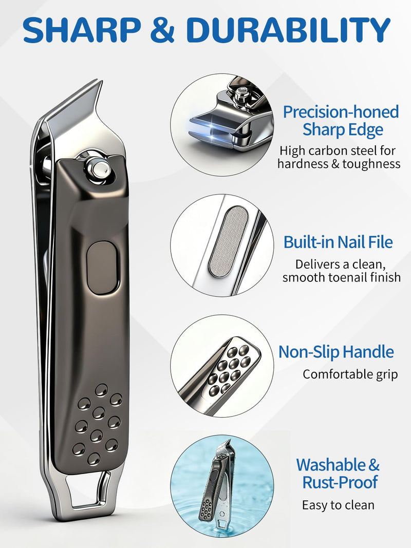 ONEDONE Electric Nail Clipper - 3-in-1 Rechargeable Baby Nail Trimmer Electric Nail File with Dual Blades 3 Speeds Fingernail Grinder Safe for Baby Women Seniors w/Ingrown Toenail Clippers - BeesActive Australia
