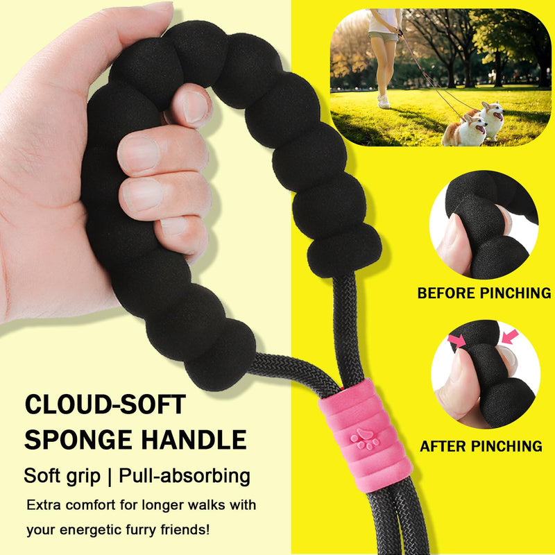 Hands Free Double Dog Leash, No Tangle Double Dog Leash, Adjustable Handles Fit Small, Medium and Large Dogs (Black) Black - BeesActive Australia