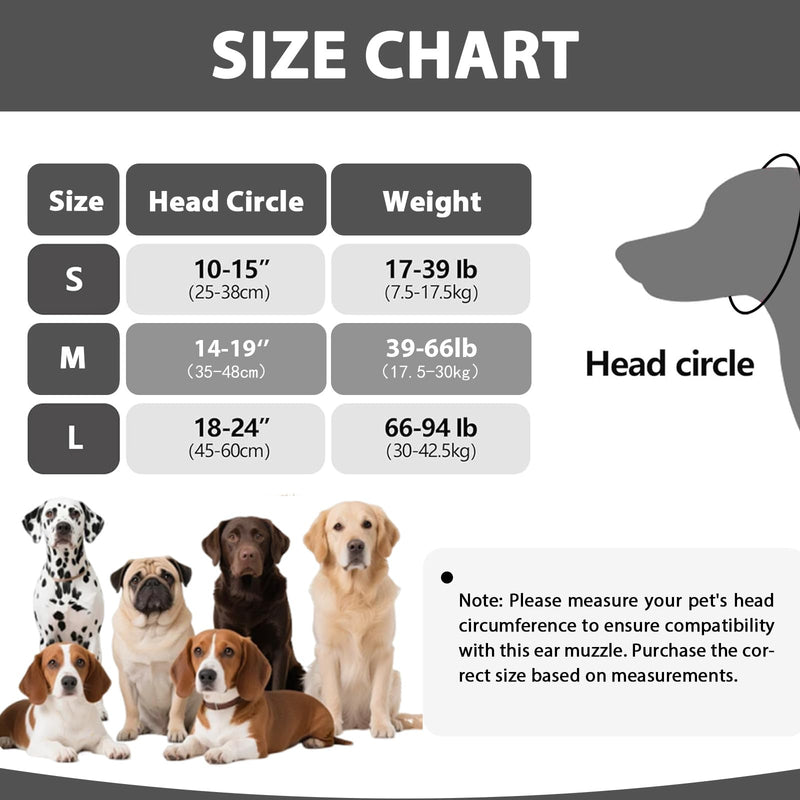Adhiper No Flap Ear Wraps Muffs for Dogs – Noise Cancelling Ear Covers for Bath, Drying, Swim & Anxiety Relief + Bonus Pet Hair Removal Glove for Laundry, Couch, Carpet (Gray/Medium) Medium