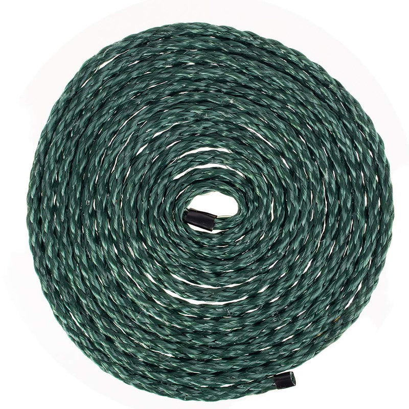Rope & Cord – Hollow Braid Polypropylene All-Purpose Lightweight Rope – Hunter Green/White| Diameter: 1/4" |500 Feet (Spool) Hunter Green White 1/4" X 500 FT (Spool)