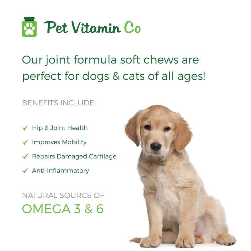 Hip & Joint Health Krill Oil Soft Chews for Dogs & Cats - Rich in Omega 3, 6 & Antioxidants - Benefits Hip & Joints, Skin & Coat - Reduce Shedding & Itching - Made in USA - BeesActive Australia