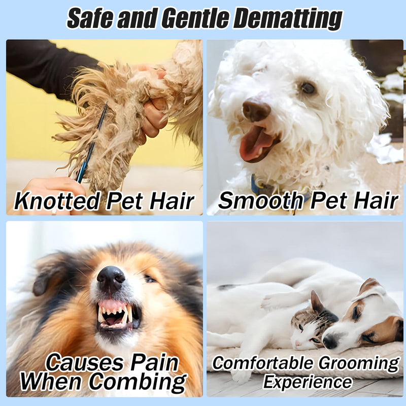 4PCS Knotting Comb, Knotting Comb for Cats, Pet Knotting Comb, De Knotting Comb for Dog, Knotting Comb Pet Grooming Tool for Removing Tangled Hair (1PCS-Orange(with dog bath brush)) 1PCS-Orange(with dog bath brush) - BeesActive Australia