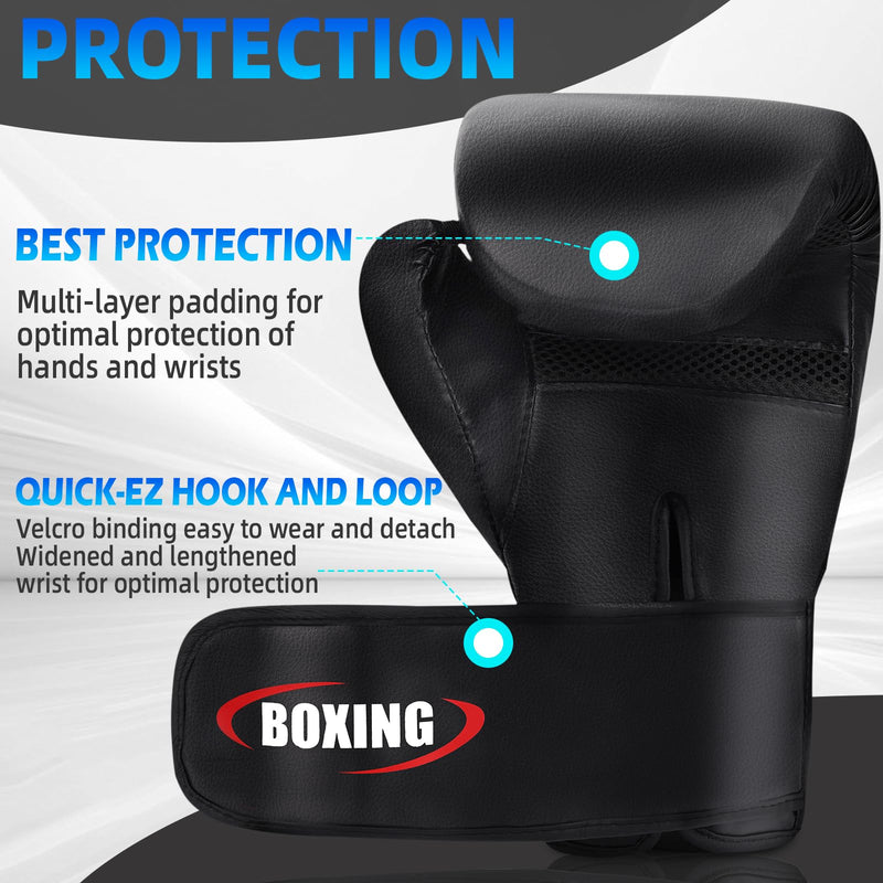 Boxing Gloves for Men and Women, Pro Training Sparring Muay Thai Gloves, Adults Heavy Punching Bag Gloves for Boxing Kickboxing Mixed Martial Arts MMA Training, Multi Layered, Ventilated 16 OZ