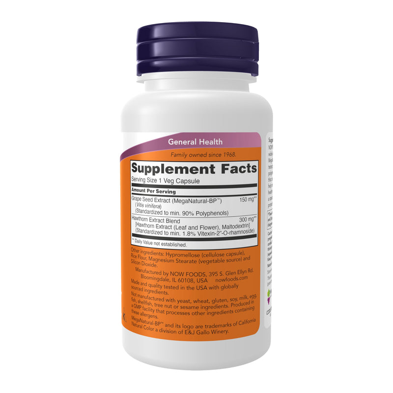Now Supplements,Blood Pressure Health with MegaNatural®-BP™,Cardiovascular Support*,90 Veg Capsules,(Pack of 2) 90 Count (Pack of 2)