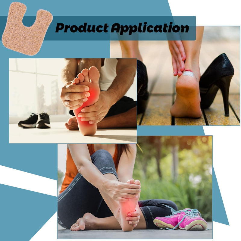 36 Pieces U Shaped Felt Pads Horseshoe Metatarsal Pads Callus Forefoot Foot Pads Pain Relief Foot Cushion Protect Calluses from Rubbing on Shoes Reduce Foot and Heel Pain(Beige) Beige