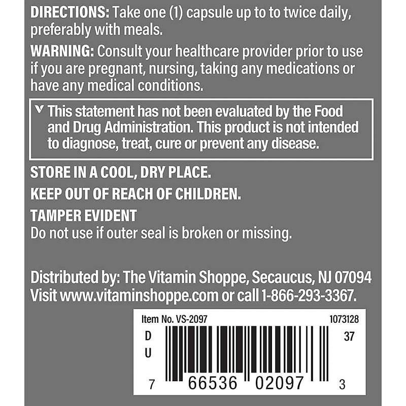 The Vitamin Shoppe Saw Palmetto Berries 540 MG, 100 Capsules | 540 MG Whole Saw Palmetto Berries per Capsule, Formulated to Support Prostate Health as Part of Men’s Daily Wellness 1 Count (Pack of 1)