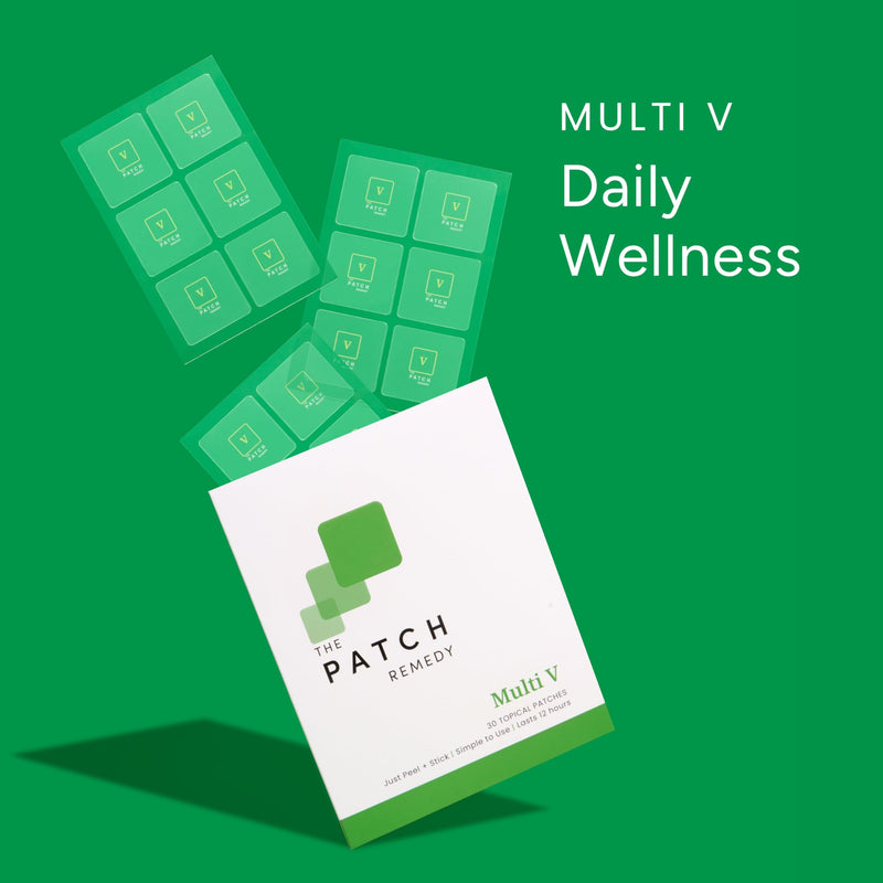 The Patch Remedy Multi V Patches - Vitamin Plus Blend with D3, K2, Magnesium Chloride, Zinc, Liposomal C, Potassium, Iodide, Biotin Plus More