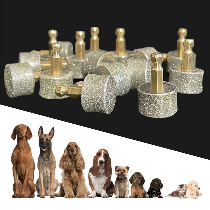 HAPPOW Pack of 4 Replacement Heads for Claw Grinders, Pet Nail Grinder Replacement Heads, Professional Claw Grinding Wheel for Dogs Claw Grinder, Compatible with Casfuy Claw Grinder (Flat Heads) 60 Grit - BeesActive Australia