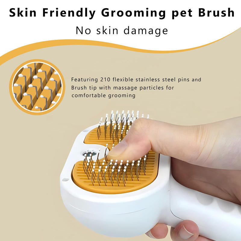 Cat Steam Brush, Cat Brushes for Indoor Cats, 3 In 1 Cat Hair Brush for Effective Hair Removal, Cat Brush for Shedding for Long & Short Haired Cats & Dogs - BeesActive Australia