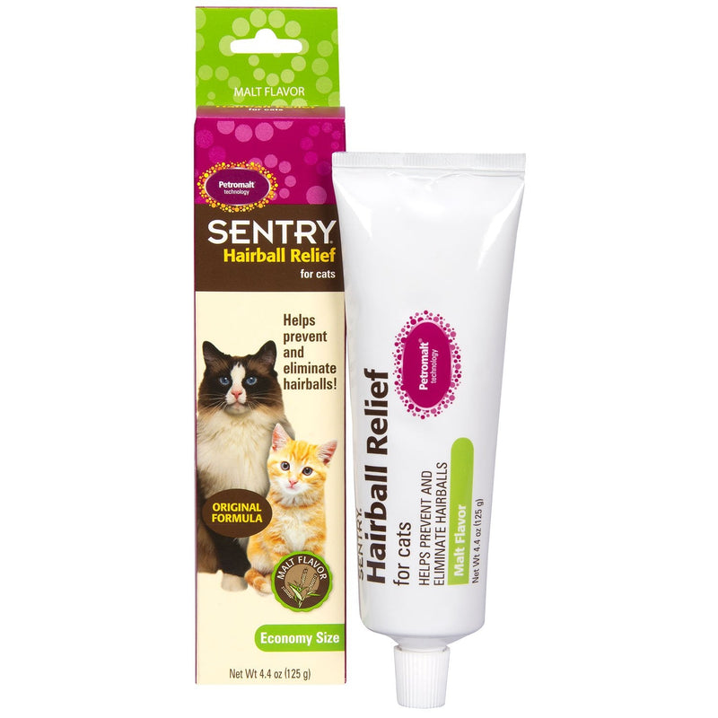 Sentry Hairball Relief for Cats,Malt Flavor,4.4 Ounces and Vet’S Best Cat Hairball Relief Digestive Aid | 60 Chewable Tablets