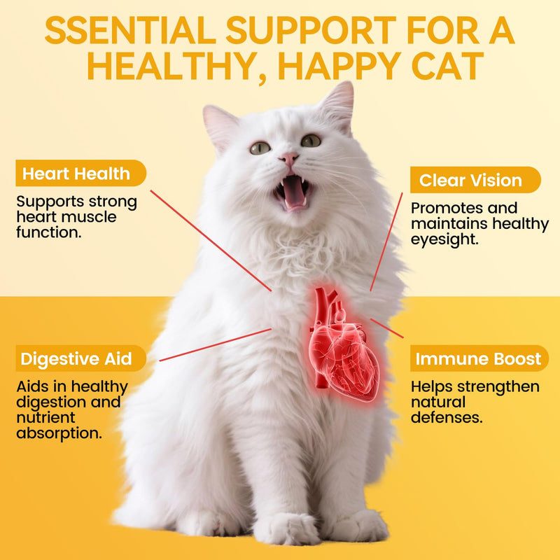 Pure Taurine for Cats Taurine Powder Supplement for Kitty Supports Vitality and Immune Health 200 Grams