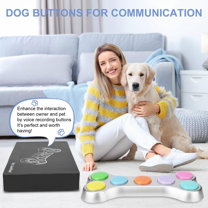 Dog Training Clickers Talking Button Set,Dog Buttons for Communication,Pet Basic Get Started Kit,Dog Buttons for Pet Sound Training Toy - BeesActive Australia