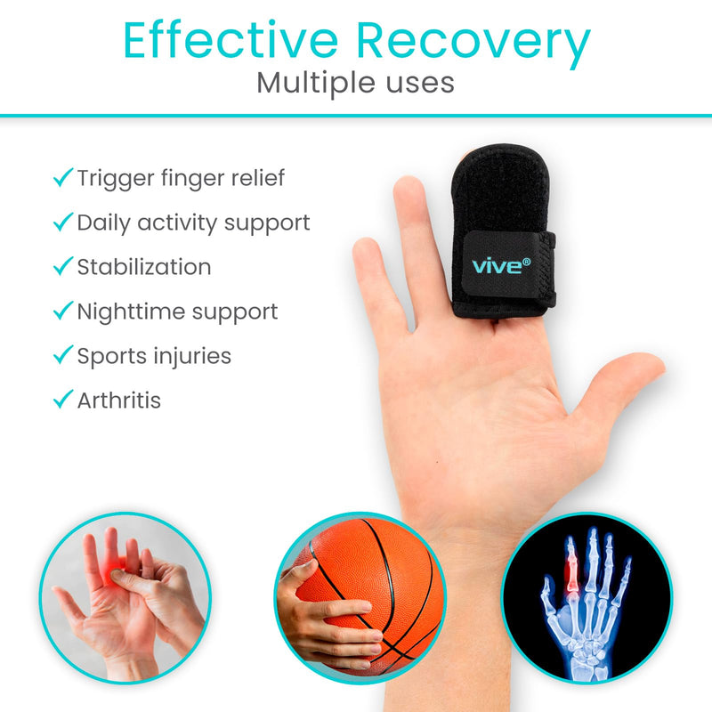 Vive Buddy Tape Finger Splint (2 PCS) - Buddy Tape Alternative Brace for Broken & Sprained Fingers - Support Guard Wrap for Knuckles, Middle, Index, Ring, Pinky, Joint Pain - Sleeve for Injury - BeesActive Australia